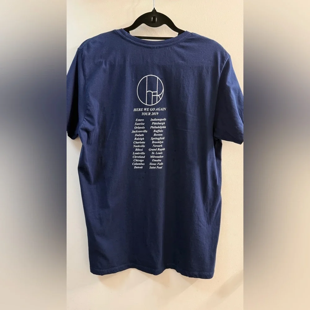 Cher Here We Go Again 2019 Tour Tee - Navy Blue Size L - Picture 6 of 8